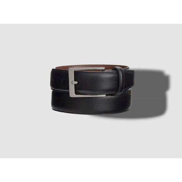 Perry Ellis Other - Perry Ellis Belt Bonded Faux Leather Dress Black Mens Sz 50/125 Big And Tall NWT